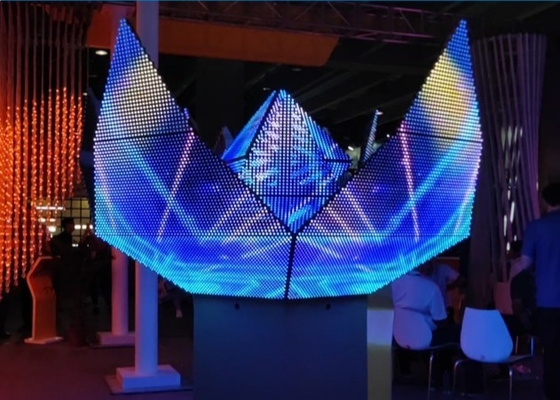 Tela de exposição conduzida flexível transparente exterior da janela para a construção