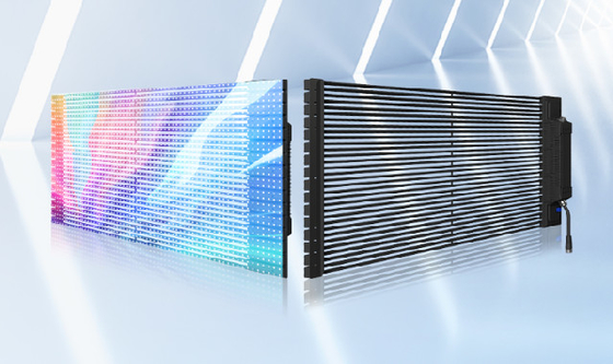 Tela de exposição conduzida flexível transparente exterior da janela para a construção